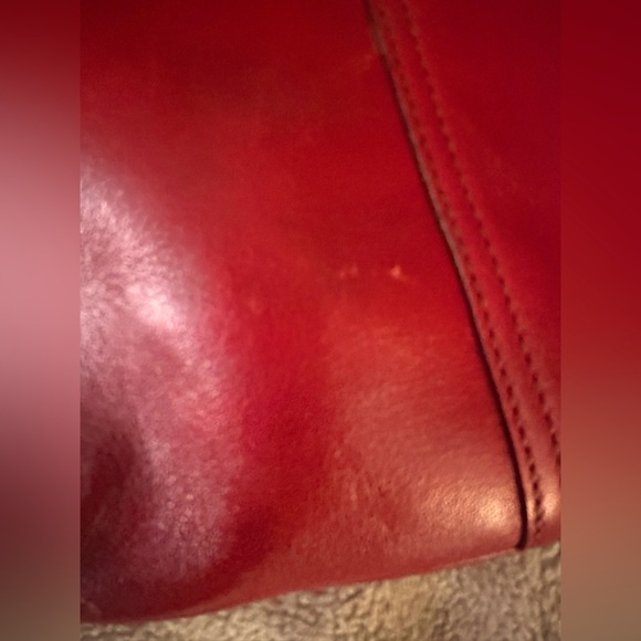 Coach Red Leather Hobo Bag and Wristlet - Picture 9 of 12